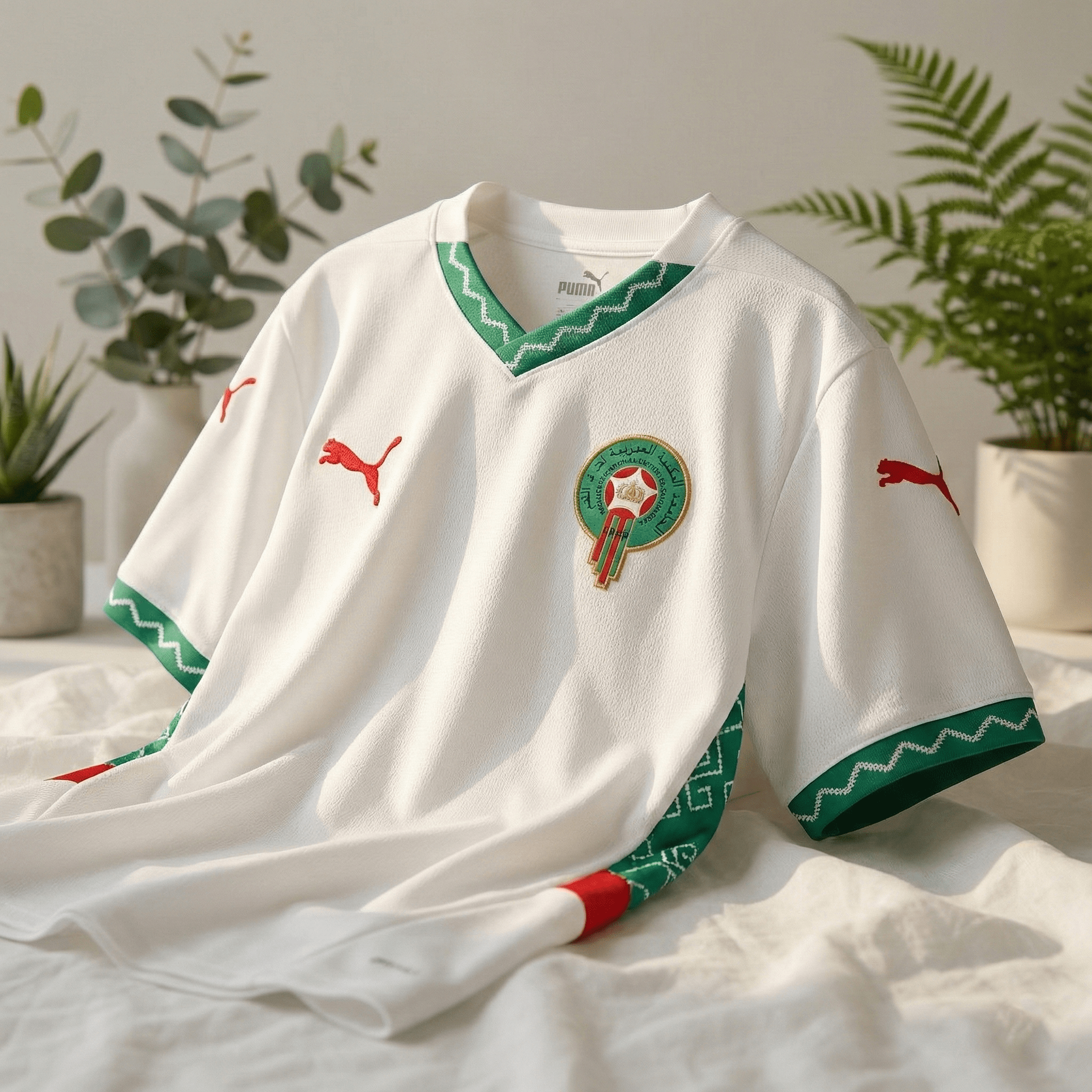 Maillot Maroc CAN 2025 - Blanc Impérial