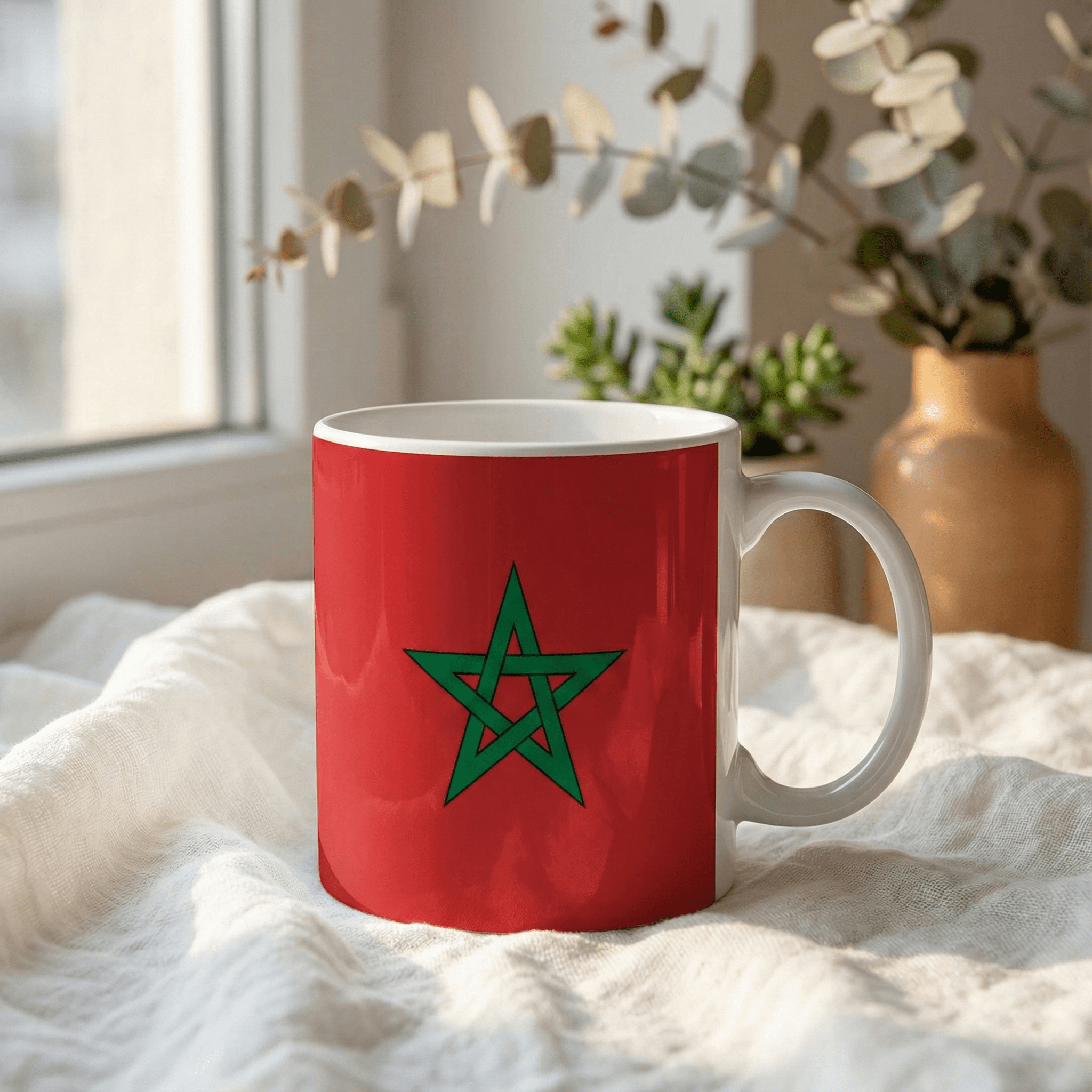 Tasse Émaillée Drapeau Marocain