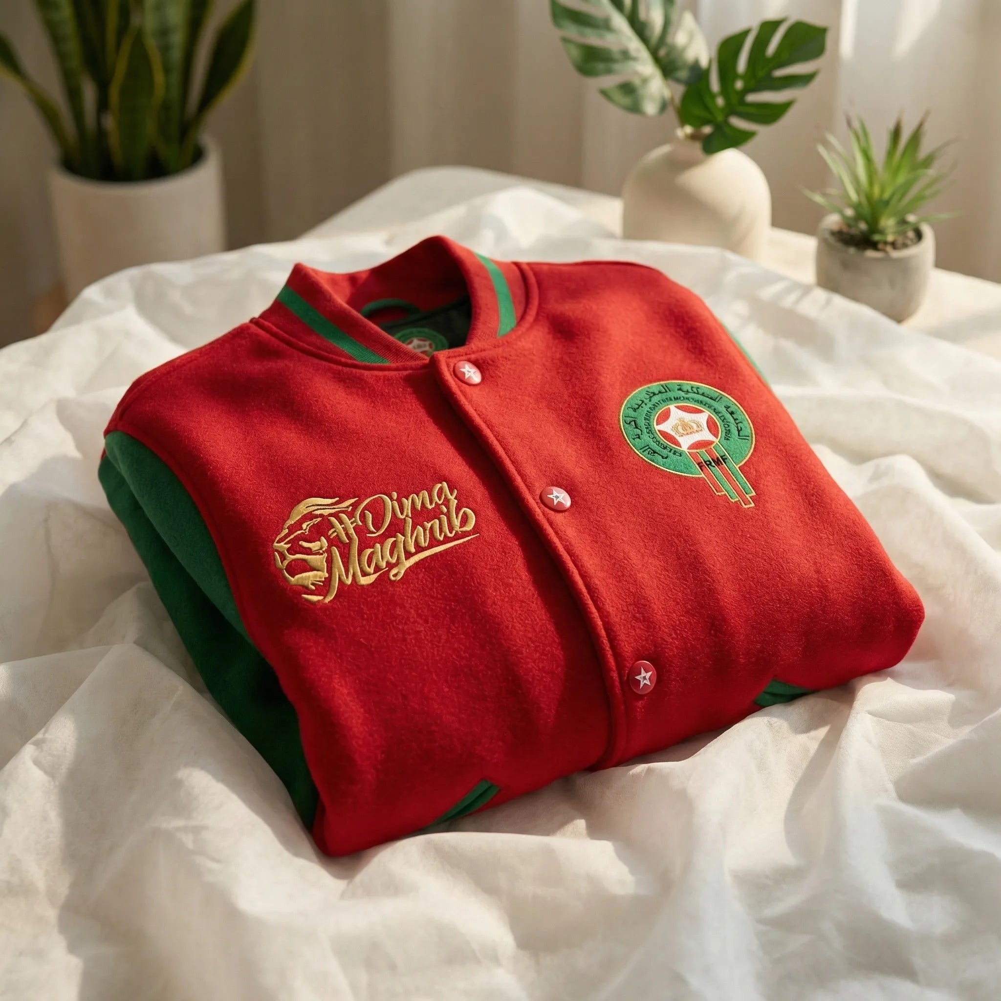 Veste Teddy Maroc "Lions de l'Atlas" – Édition Premium