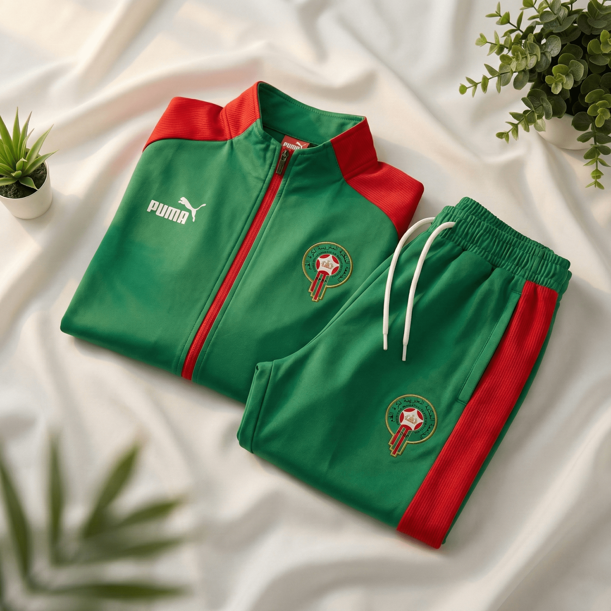 Survêtement Maroc CAN 2025 - Vert Atlasique