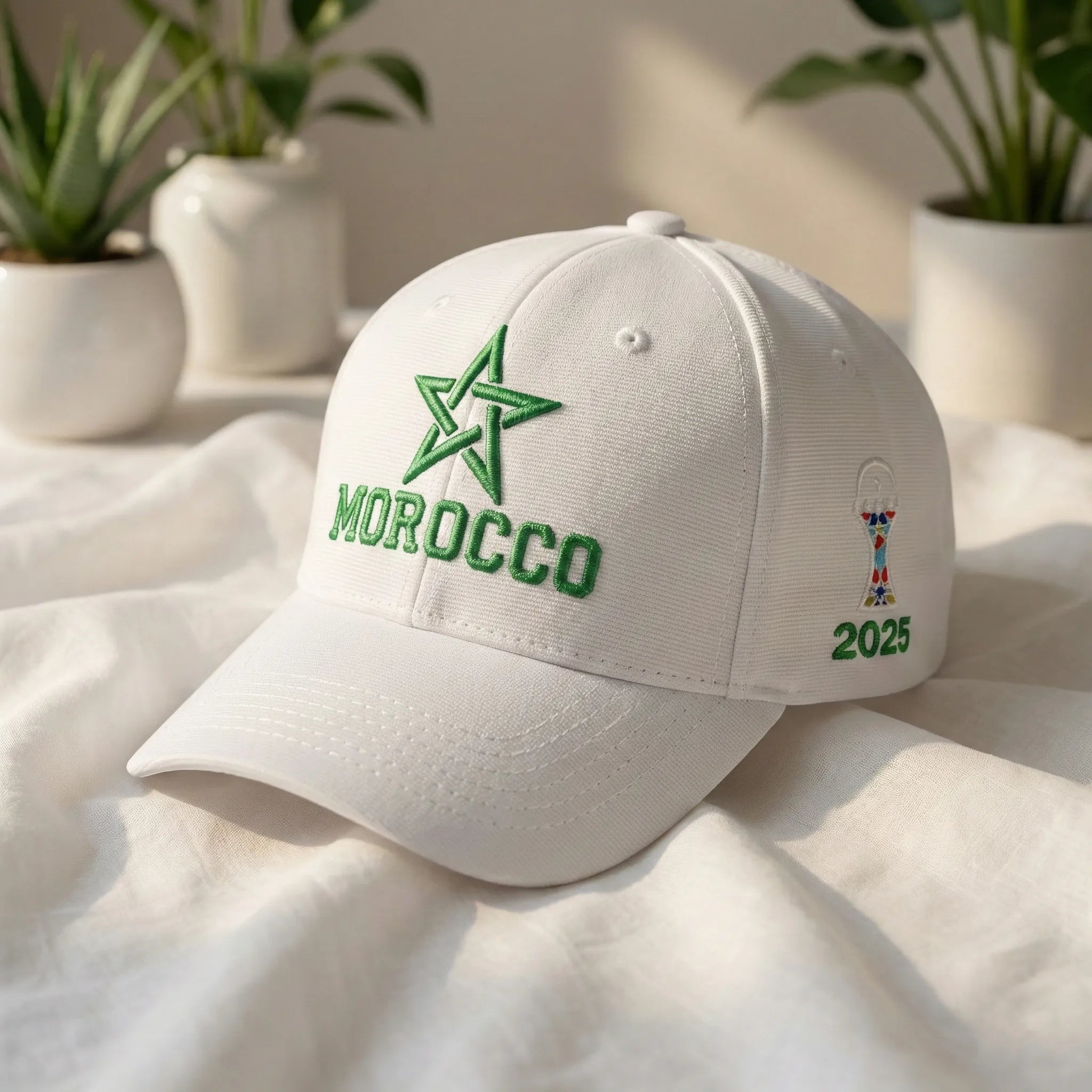 Casquette Morocco CAN Cup - Édition Blanche
