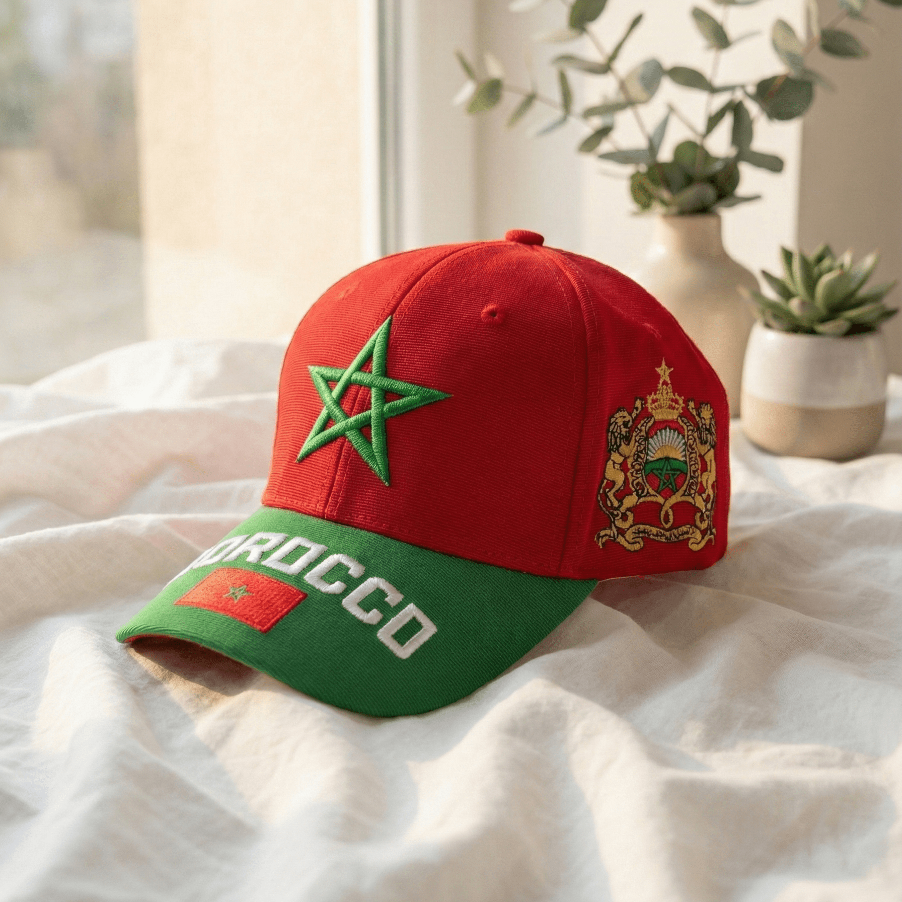 Casquette Morocco CAN 2025 - Rouge & Vert